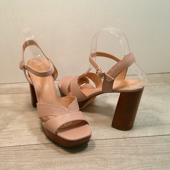 Kate Spade Delight Baby Pink Strappy 4.5' Chunky heels Size 7.5 B - Picture 4 of 10